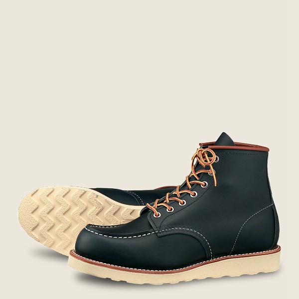 Red Wing Heritage Bot Erkek - Classic Moc - 6-Inch Portage Deri - Lacivert - 16ZNADWBP